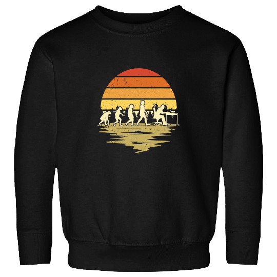 Developer Evolution Retro Computer Scientist Programmer 1 Sweatshirts