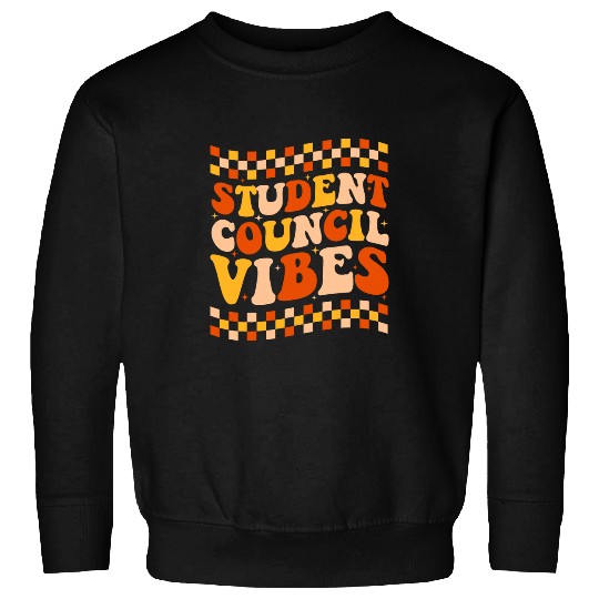Student Council Vibes Retro Groovy School Student Council 1 Sweatshirts