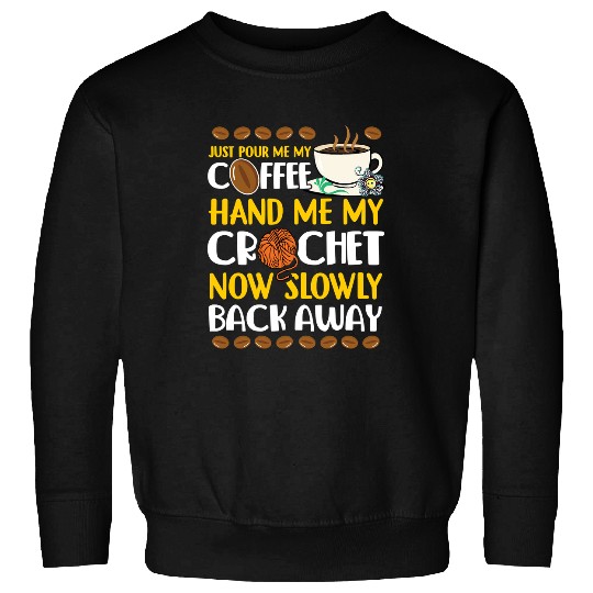 Knitting Yarn Crocheting Yarn Coffee Lover crocheter crafter Crocheting caffeines 53 Sweatshirts