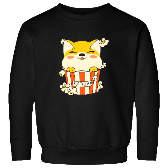 Dog Shiba Inu Puppycorn Shiba Inu Movie Popcorn Cinema Snack Dog Sweatshirts