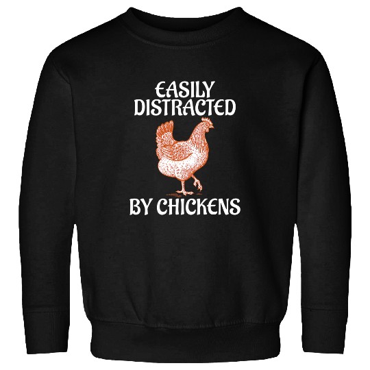 Chicken Lover Easily Distracted By Chickens Funny Leg Day Chicken Drum Sweatshirts