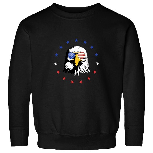 america patriotic or 4th of July or american flag bald eagle 23 Sweatshirts