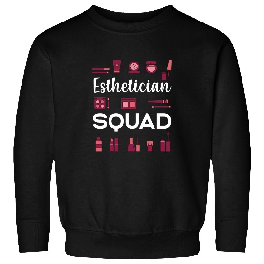 Esthetician Squad Makeup Aesthetician Skin Care Beautician Sweatshirts