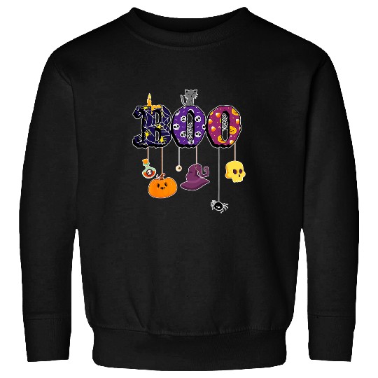 boo halloween costume spiders ghostss pumpkin 2witch hat Sweatshirts