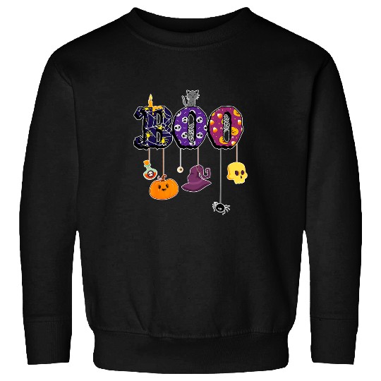 boo halloween costume spiders ghostss pumpkin 2witch hat Sweatshirts