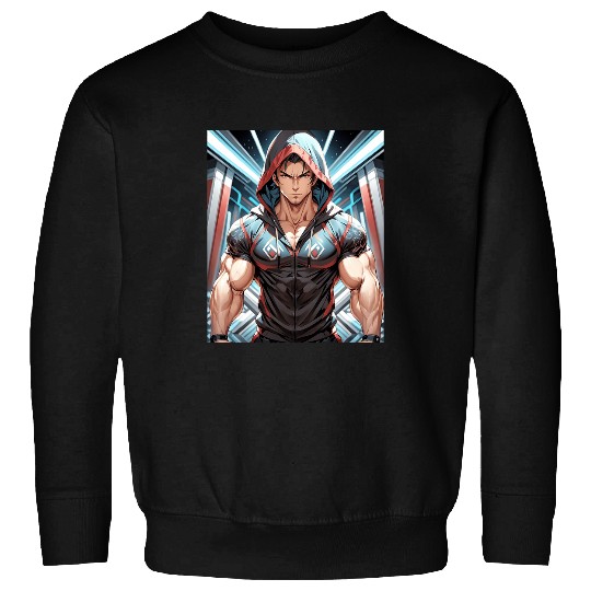 Anime Gym Workout Manga Japanese Motivation Design Print 1 Sweatshirts