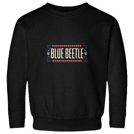 Blue Beetle Ornamental Traditional Logo Distressed Sweatshirts