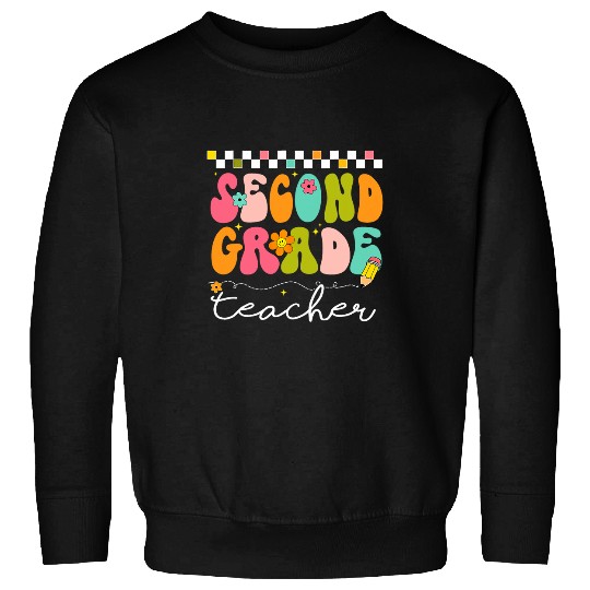 Teacher Student Second Grade Teacher 2nd Squad Teacher Team Sweatshirts