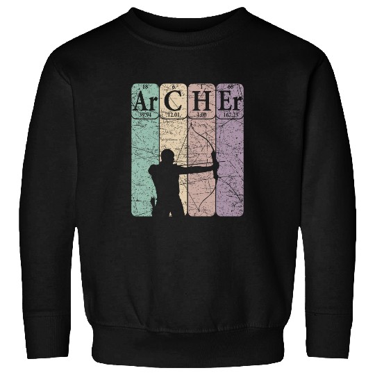 Archer Periodic Table Elements Bow Hunting Archery Vintage Sweatshirts