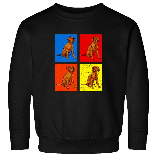 Dog Vizsla Retro Dog Hungarian Short Haired Magyar Vizsla Sweatshirts