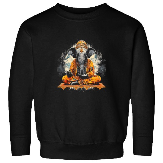 Hindu God Cool vintages Yoga Hindu Elephant God Graphic 5 Sweatshirts