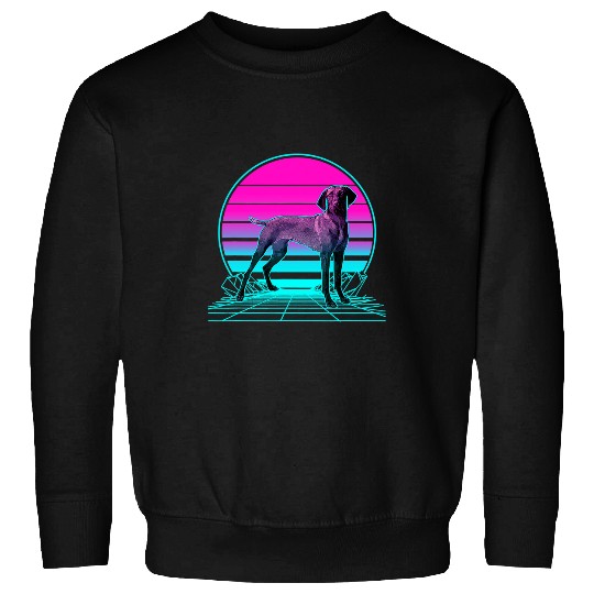 Dog Vizsla vintages Retro Sunset Vizsla 3 Sweatshirts