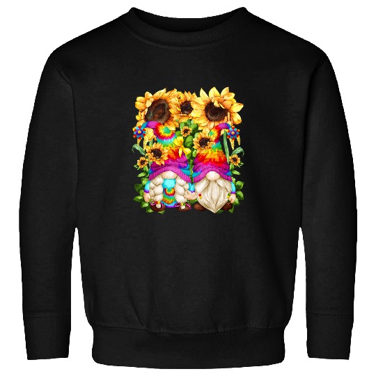Floral Hippie Gnomes For Women And Hippie Mom With Sunflower Sweatshirts