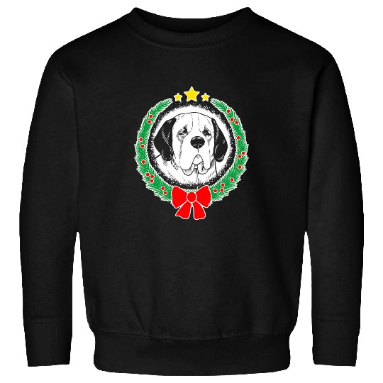 Dog Saint Bernard Christmas xmass Dog Sweatshirts