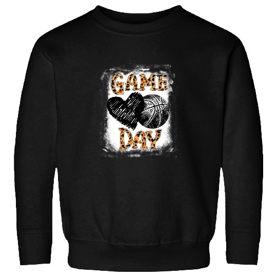 Funny Basketball Game Day Women Leopard Cheetah Basketball Lover 2 Sweatshirts