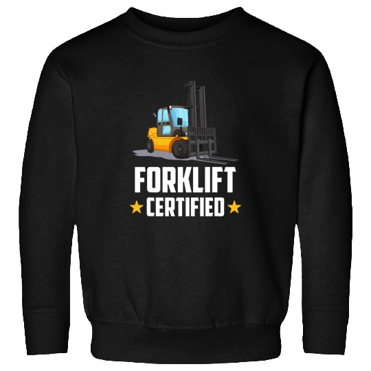 Forklift Certified Funny Retro Forklift Operator Approved Sweatshirts