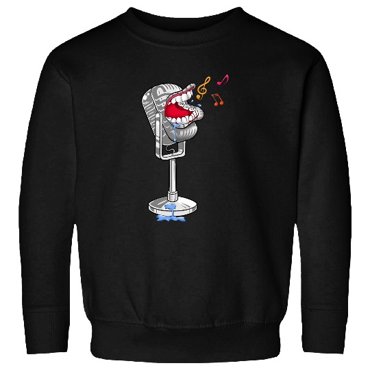 Funny Karaoke Microphone vintages Music Lover crazys Face Sweatshirts