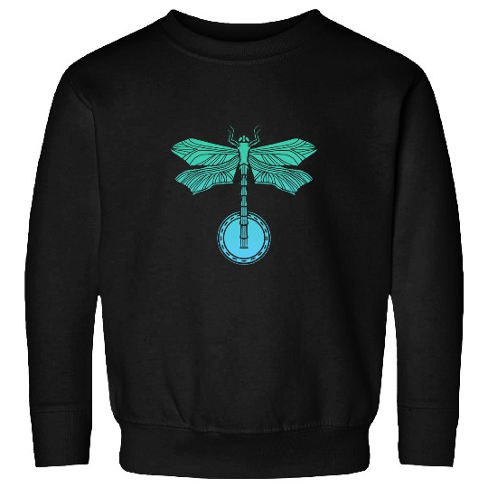 Funny Banjo Dragonfly Artistic Illustration Vintage Retro Graphic 24 Sweatshirts