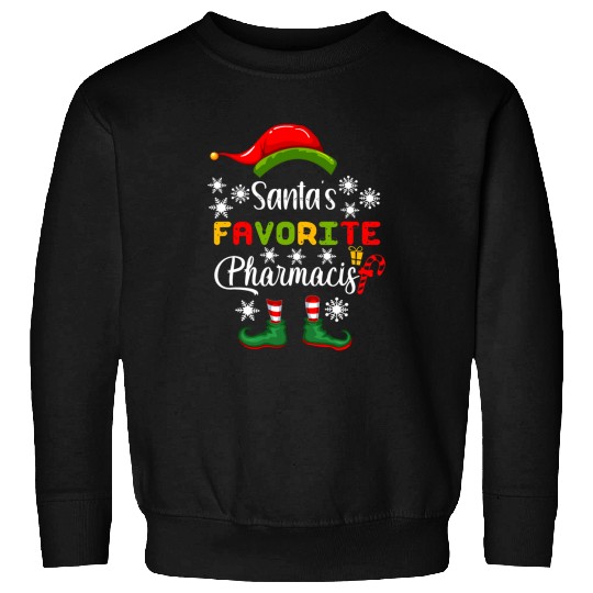 Funny Santas Fav Elf Pharmacist Christmas for Men and Women Sweatshirts