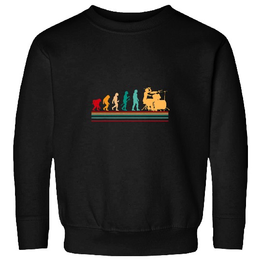 Drums Drummer Evolution Drumming Musician Drums Rock Music Metal Drums Sweatshirts