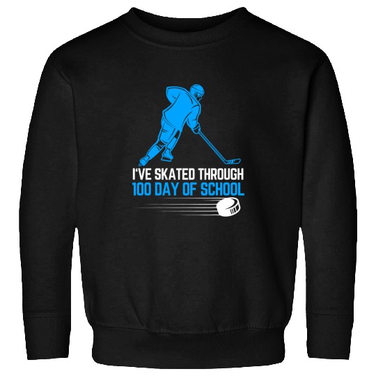 Sport Hockey Ive Skated Through 100 Days Of School Hockey Student Kids 0 Sweatshirts