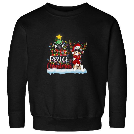 Aussie Santa Hat Reindeer Costume Christmas Light Sweatshirts