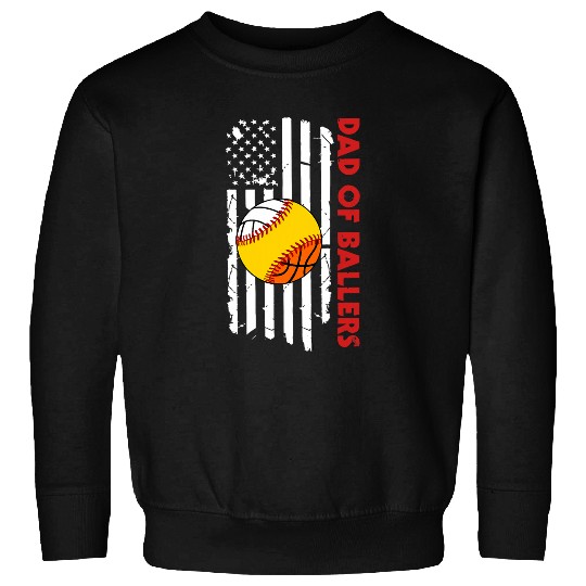 Sport Basketball American Flag Dad Ballers Volleyball Softball Sweatshirts