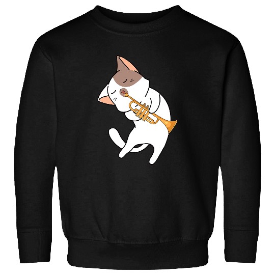 Funny Trumpet Lover Cat Trumpet 6 Sweatshirts
