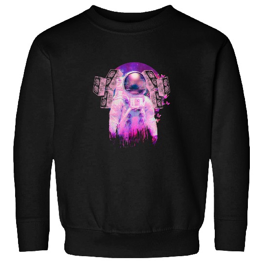 Funny Drummer Astronauthelmet Spaceshuttle Drum n Bass Gabber Frenchcore 4 Sweatshirts