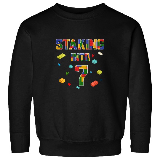 Kids Kids Block Building 7 years boy brick builder Staking into 7 Sweatshirts