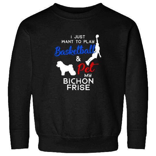 Funny Basketball Bichon Frise Funny Basketball Dog Owner Lover xmass Gift Sweatshirts