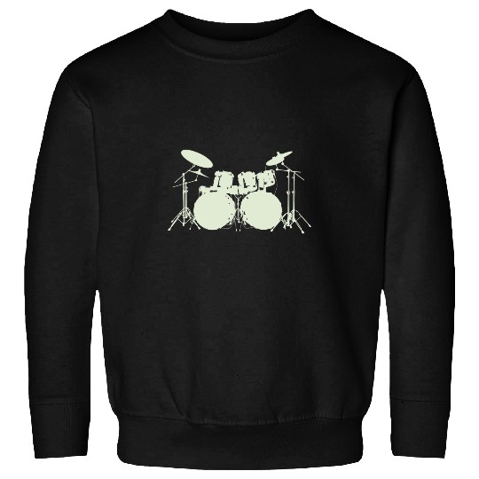 Funny Drummer Cool Drum Set Art Punk Drummer Drums Graphic Sweatshirts