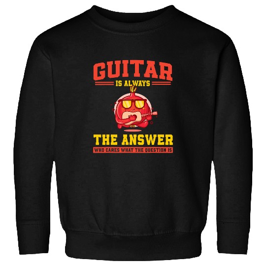 Funny Guitar Cute Onion Guitar Playing Costume Love Vegan Food Guitarist Sweatshirts