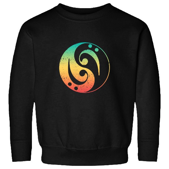 Funny Guitar Lover Ying Yang Bass Guitar Player Musical Instrument Bass Sweatshirts