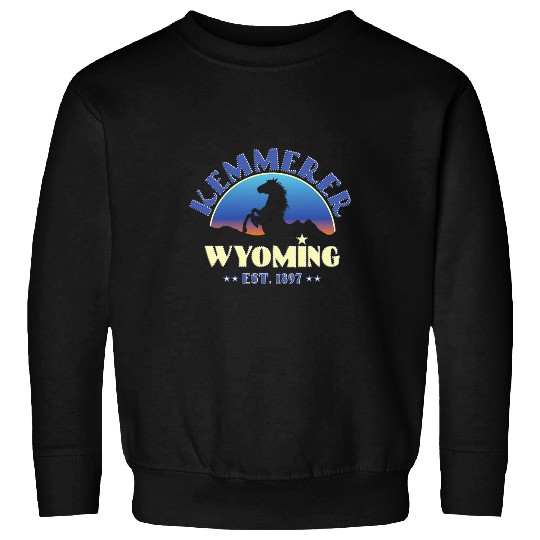 Horse Lover Kemmerer Wyoming WY Wild Horse Sweatshirts