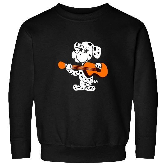 Funny Guitar Dalmatian with guitar 2music and dogs Sweatshirts