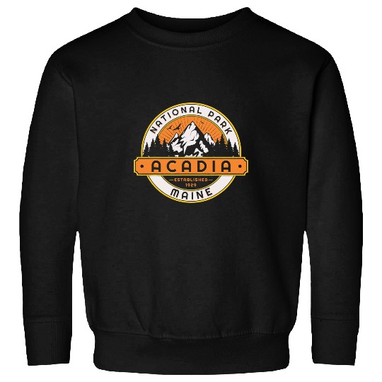 Hiking Hiker Acadia National Park Maine Nature Hiking Outdoors 3 Hike Sweatshirts