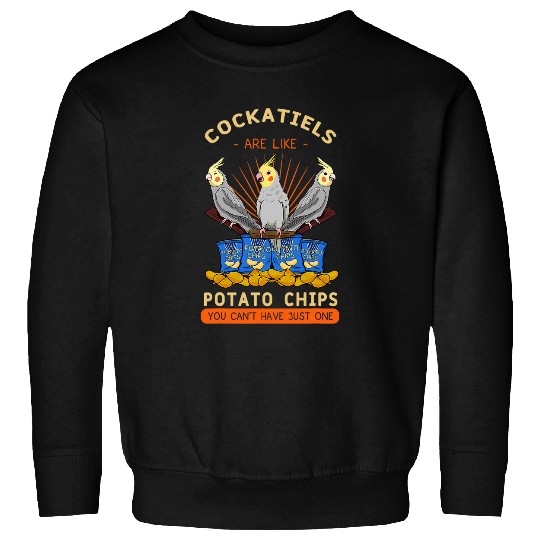 Cockatiel Potato Chips Cockatoo Lutino Parrot Quarrion Tiel Sweatshirts