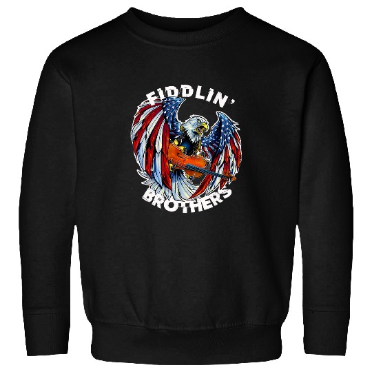 Funny Violin USA Eagle Fiddlin Brothers Violin Music Rock Patriot Flight Sweatshirts