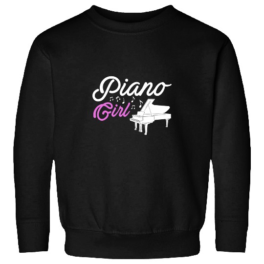 Funny Piano Music Girl Piano Player Pianist Sweatshirts