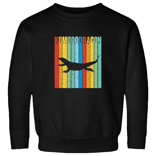 Dragons Retro Komodo Dragon Reptile vintages Style Komodo Dragon Sweatshirts