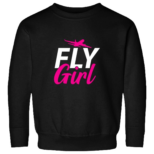 Fly Girl Airplane Aviation Aircraft Flight Sweatshirts