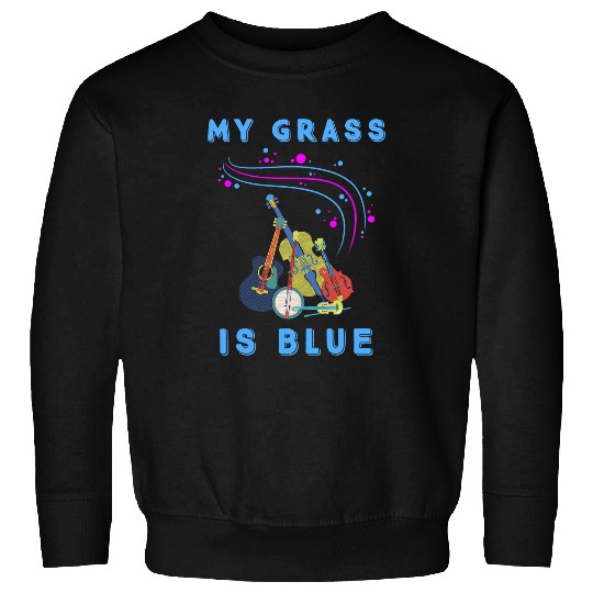 Funny Banjo My Grass Is Blue For Fans of Bluegrass Music Sweatshirts