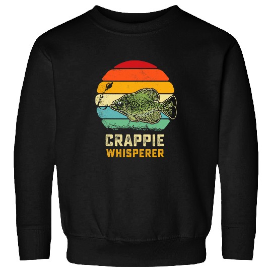 Fishing Funny Crappie Fishing Freshwaterr Crappie Fish 3 Fisher Sweatshirts
