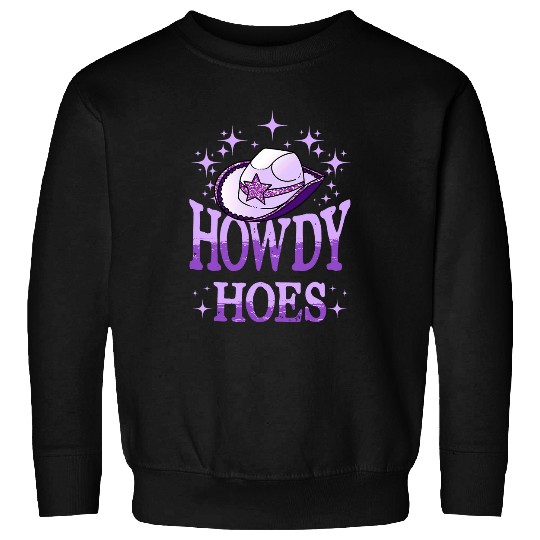 Howdy Hoes Rodeo Pink Cowboy Hat Western Country Cowgirl Sweatshirts