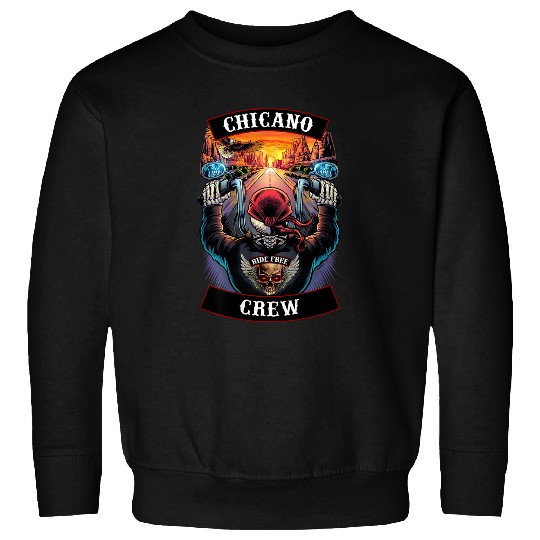 Chicano Crew Motorcycle Biker Skull Sweatshirts