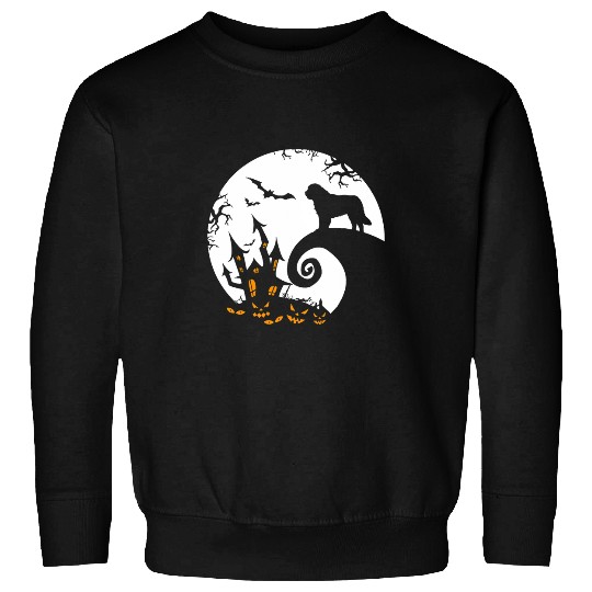 Dog Saint Bernard Funny Saint Bernard And Moon Halloween Costume Sweatshirts