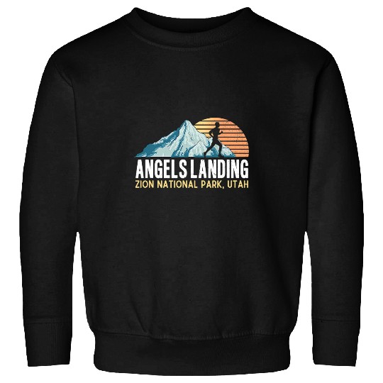 Hiking Hiker Angels Landing Hiking Trail vintages Zion National Park Utah Hike Sweatshirts