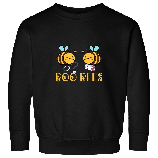 Boo Bees Nursing nurses Funny Halloween Crew rn icu er Sweatshirts