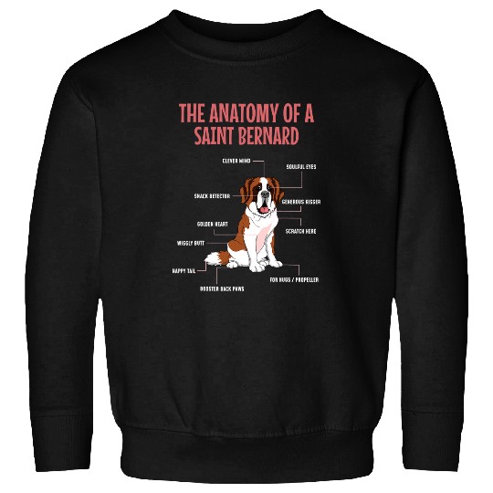 Dog Saint Bernard Funny Pet Dog Definition Animal Anatomy Of Saint Bernard Sweatshirts